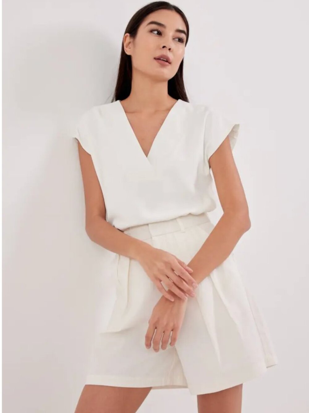 EUC Love Bonito Carey Panelled Blouse